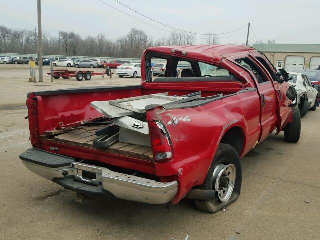 1FTNW21P33ED83595 - 2003 FORD F250 SUPER RED photo 4