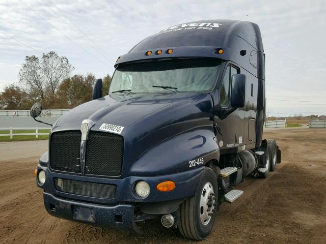 1XKTD49X3AJ229927 - 2010 KENWORTH CONSTRUCTI BLUE photo 2