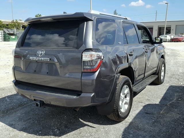 JTEBU5JR6G5299798 - 2016 TOYOTA 4RUNNER SR GRAY photo 4