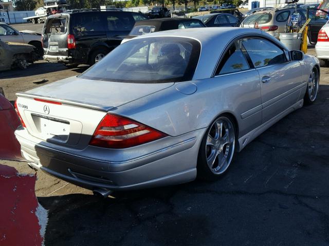 WDBPJ78J22A026712 - 2002 MERCEDES-BENZ CL 600 SILVER photo 4