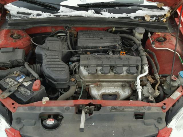 1HGEM22374L078536 - 2004 HONDA CIVIC DX V RED photo 7