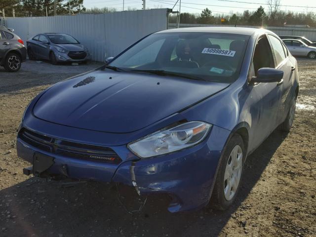 1C3CDFAA5DD302799 - 2013 DODGE DART SE BLUE photo 2