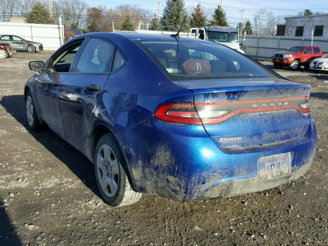 1C3CDFAA5DD302799 - 2013 DODGE DART SE BLUE photo 3