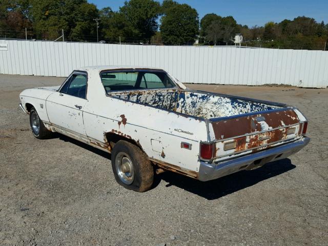 136809B332370 - 1969 CHEVROLET EL CAMINO WHITE photo 3