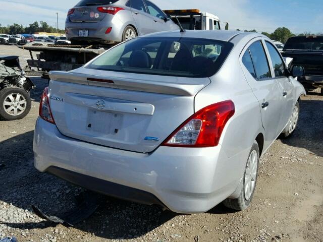 3N1CN7AP5FL816929 - 2015 NISSAN VERSA S SILVER photo 4