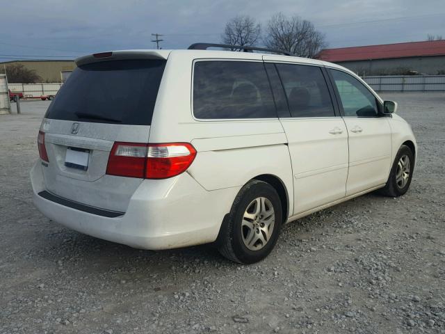 5FNRL38626B415971 - 2006 HONDA ODYSSEY EX WHITE photo 4