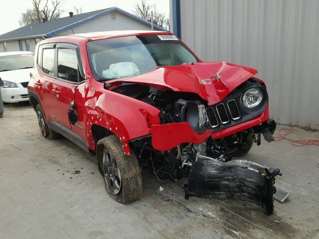 ZACCJBAT9GPD35874 - 2016 JEEP RENEGADE S RED photo 1