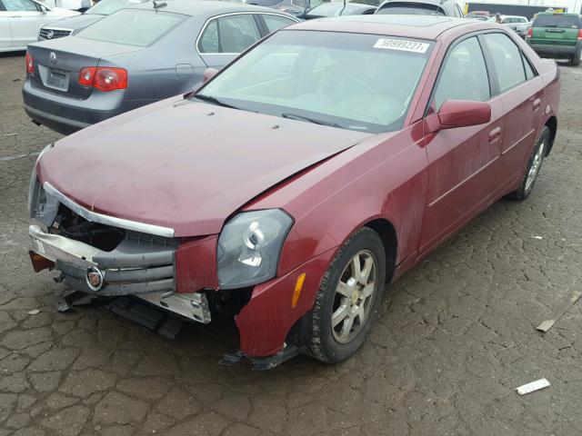 1G6DP577770111901 - 2007 CADILLAC CTS HI FEA MAROON photo 2