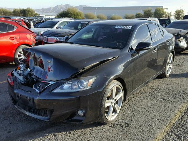 JTHBF5C23C2102885 - 2012 LEXUS IS 250 BLACK photo 2