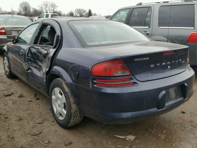 1B3EL36X84N391864 - 2004 DODGE STRATUS SE BLUE photo 3