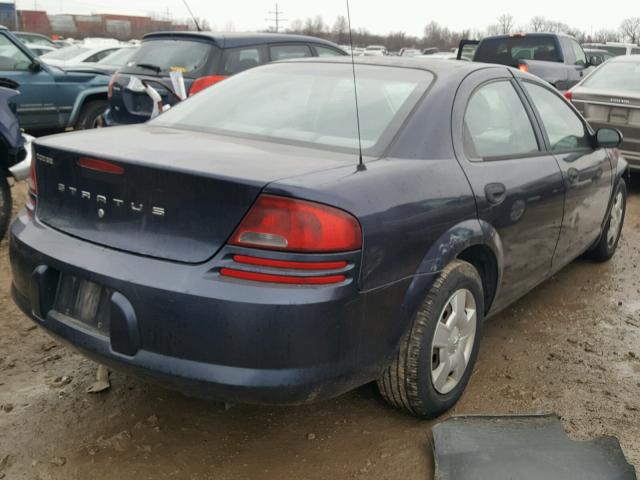 1B3EL36X84N391864 - 2004 DODGE STRATUS SE BLUE photo 4