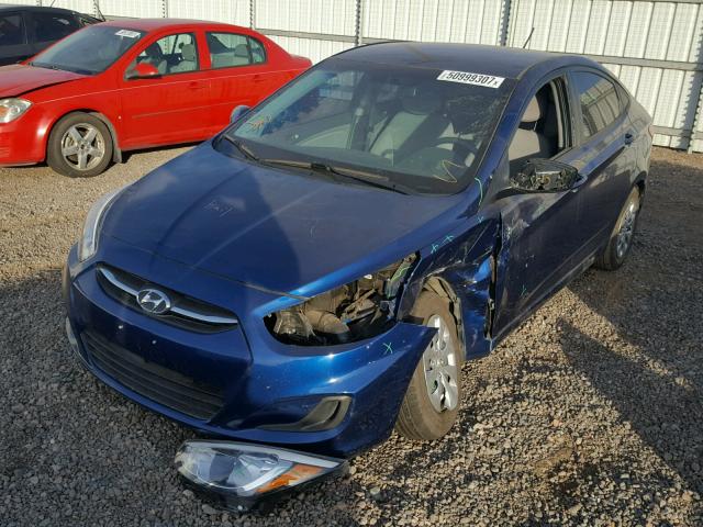 KMHCT4AE1FU886462 - 2015 HYUNDAI ACCENT GLS BLUE photo 2