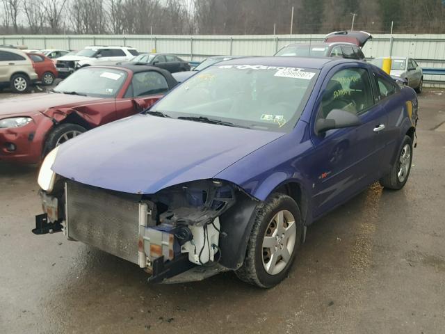 1G1AK15F877134377 - 2007 CHEVROLET COBALT LS BLUE photo 2