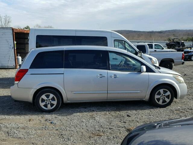 5N1BV28U28N115724 - 2008 NISSAN QUEST S SILVER photo 9