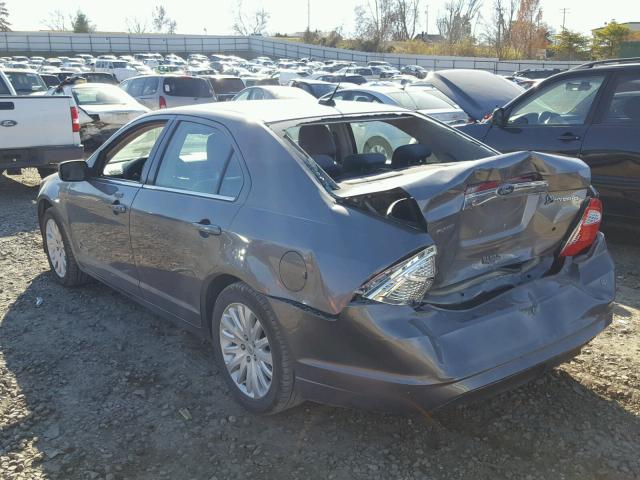 3FADP0L3XAR355686 - 2010 FORD FUSION HYB GRAY photo 3