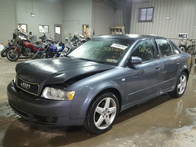 WAUJC68E23A359814 - 2003 AUDI A4 1.8T BLUE photo 2