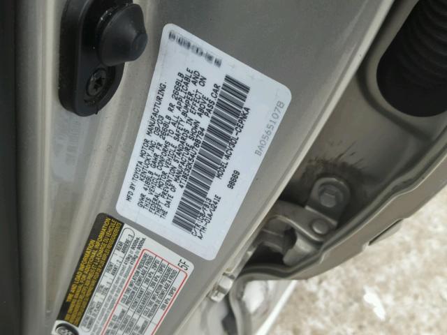 4T1BE32K54U788794 - 2004 TOYOTA CAMRY LE SILVER photo 10