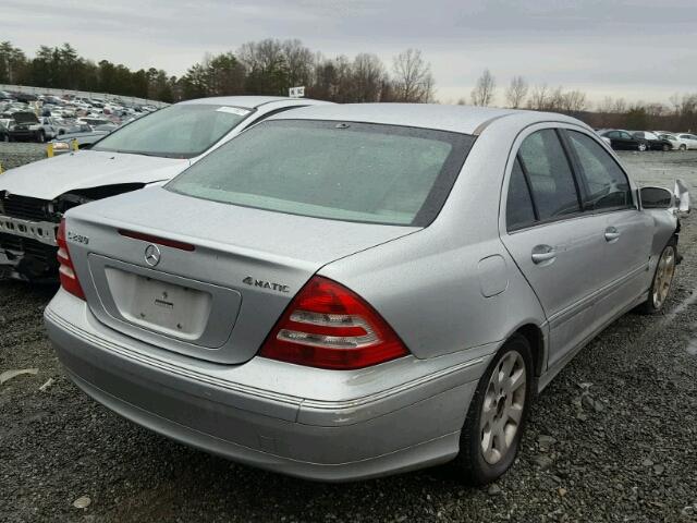 WDBRF92H36F769383 - 2006 MERCEDES-BENZ C GENERATI SILVER photo 4