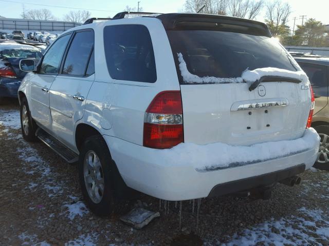 2HNYD18612H518309 - 2002 ACURA MDX TOURIN WHITE photo 3