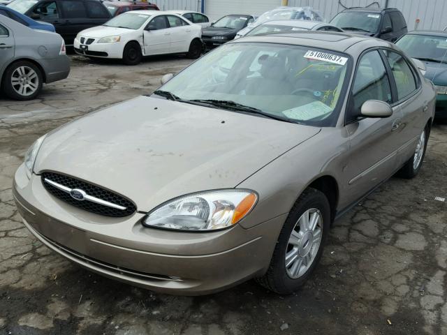 1FAHP56SX3G281360 - 2003 FORD TAURUS SEL BEIGE photo 2