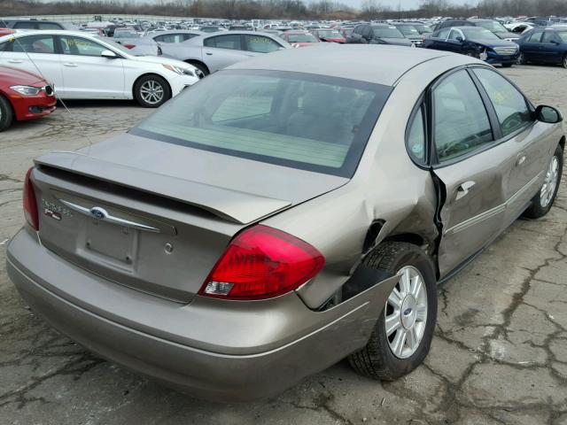 1FAHP56SX3G281360 - 2003 FORD TAURUS SEL BEIGE photo 4