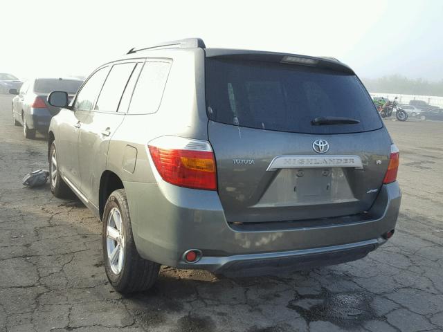 JTEES41A892129583 - 2009 TOYOTA HIGHLANDER GREEN photo 3