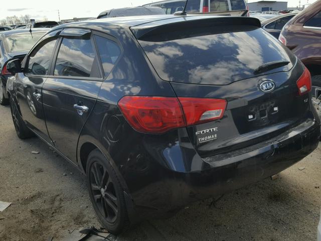 KNAFU5A24B5323501 - 2011 KIA FORTE EX BLACK photo 3