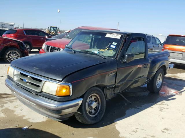 1FTCR10U8PPB40665 - 1993 FORD RANGER BLACK photo 2