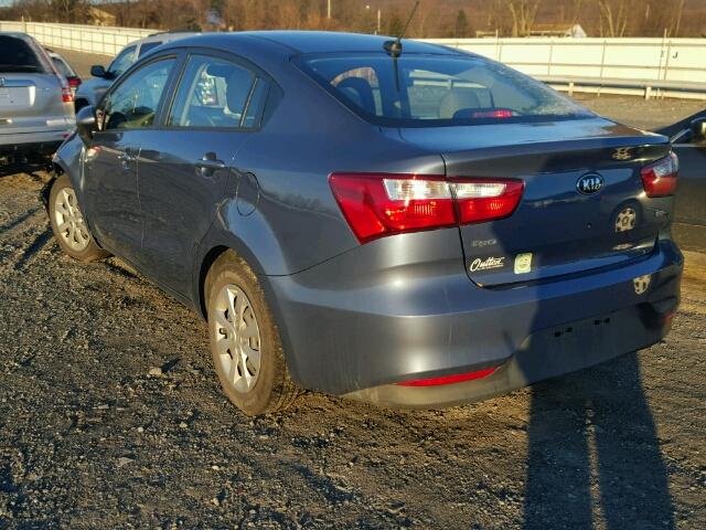 KNADM4A38G6659311 - 2016 KIA RIO LX Կապույտ լուսանկար 3