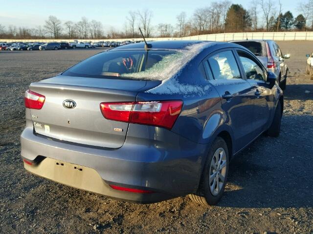 KNADM4A38G6659311 - 2016 KIA RIO LX Կապույտ լուսանկար 4