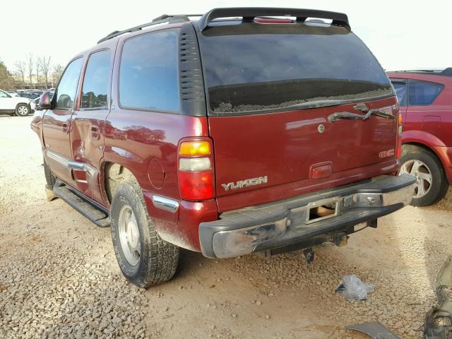 1GKEC13V01R211484 - 2001 GMC YUKON MAROON photo 3