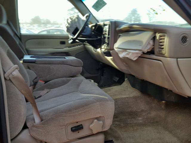 1GKEC13V01R211484 - 2001 GMC YUKON MAROON photo 5