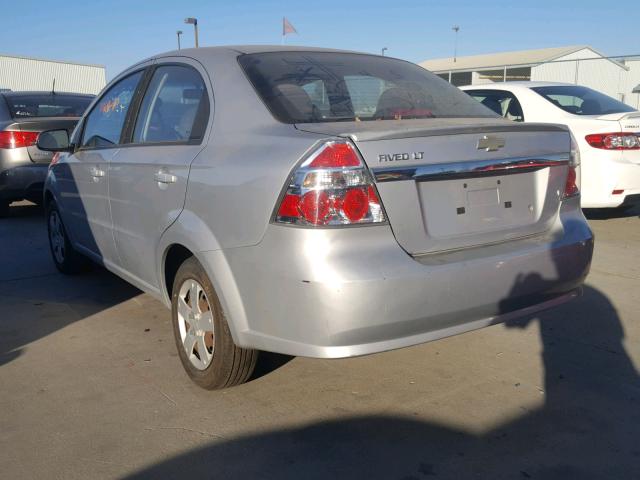 KL1TD5DE0AB114596 - 2010 CHEVROLET AVEO LS SILVER photo 3