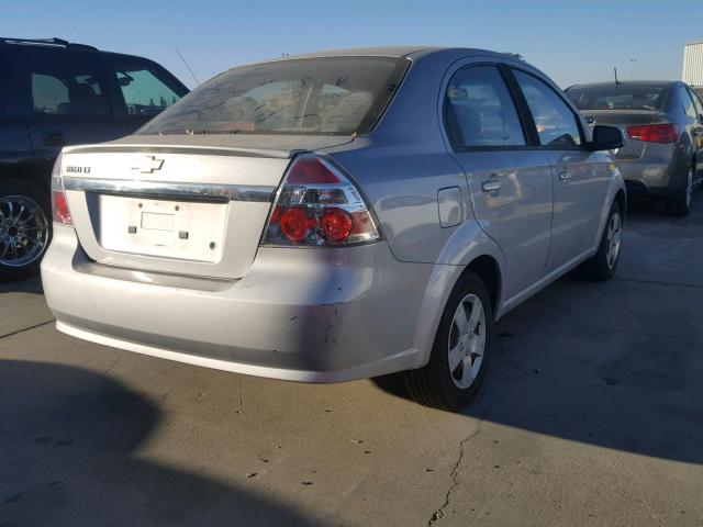 KL1TD5DE0AB114596 - 2010 CHEVROLET AVEO LS SILVER photo 4