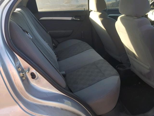 KL1TD5DE0AB114596 - 2010 CHEVROLET AVEO LS SILVER photo 6