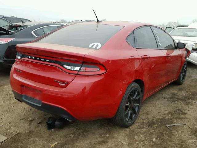 1C3CDFBH1DD647775 - 2013 DODGE DART SXT RED photo 4