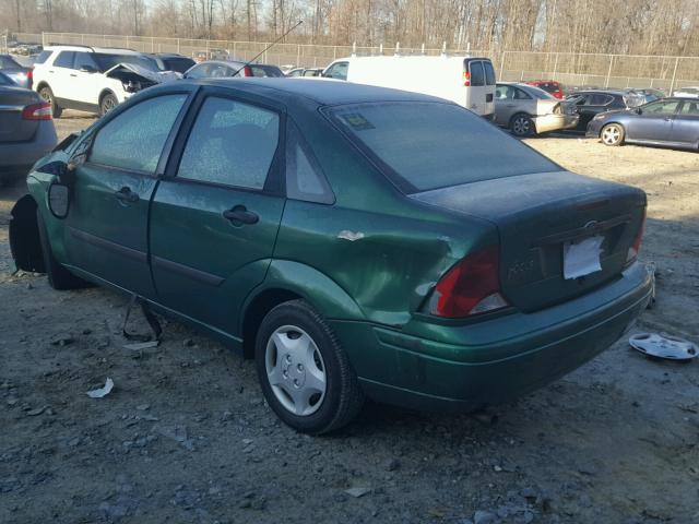 1FAFP33P52W306231 - 2002 FORD FOCUS LX GREEN photo 3