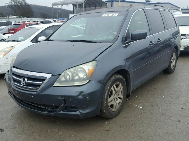 5FNRL38705B072701 - 2005 HONDA ODYSSEY EX GRAY photo 2