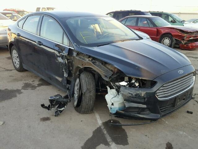 3FA6P0G77ER378533 - 2014 FORD FUSION S BLACK photo 1