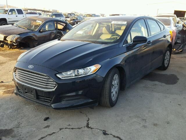 3FA6P0G77ER378533 - 2014 FORD FUSION S BLACK photo 2