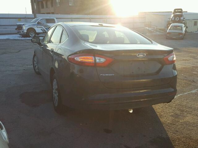 3FA6P0G77ER378533 - 2014 FORD FUSION S BLACK photo 3