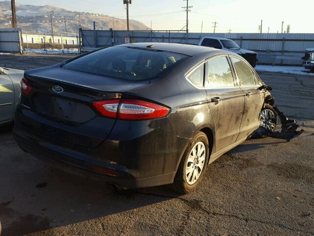 3FA6P0G77ER378533 - 2014 FORD FUSION S BLACK photo 4