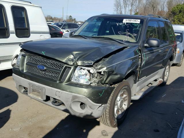 1FMYU60E92UA95901 - 2002 FORD EXPLORER S GREEN photo 2