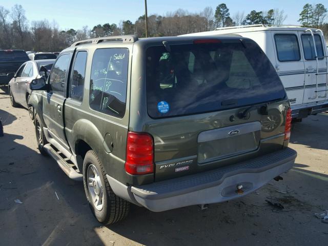 1FMYU60E92UA95901 - 2002 FORD EXPLORER S 绿色 照片 3