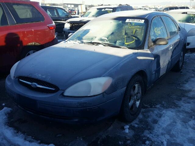 1FAFP55U8YG239111 - 2000 FORD TAURUS SES BLUE photo 2