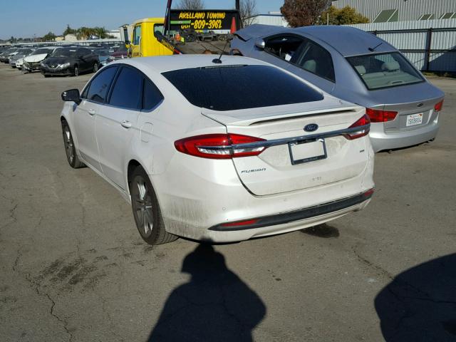 3FA6P0H79HR201162 - 2017 FORD FUSION SE WHITE photo 3