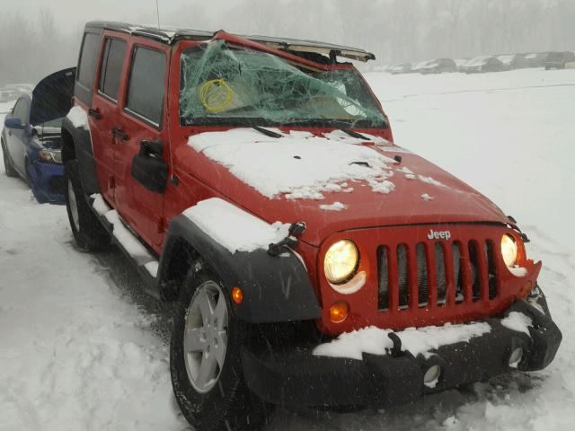 1J4HA3H18BL546412 - 2011 JEEP WRANGLER U RED photo 1