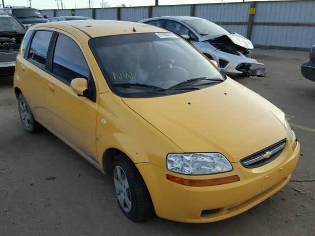 KL1TD66687B732169 - 2007 CHEVROLET AVEO BASE YELLOW photo 1