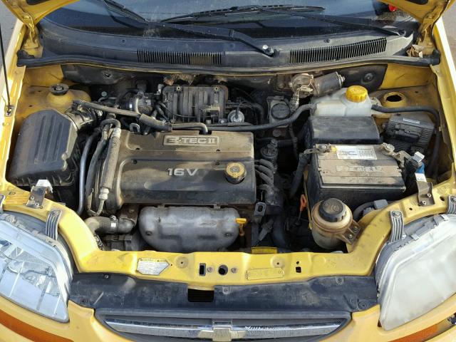 KL1TD66687B732169 - 2007 CHEVROLET AVEO BASE YELLOW photo 7