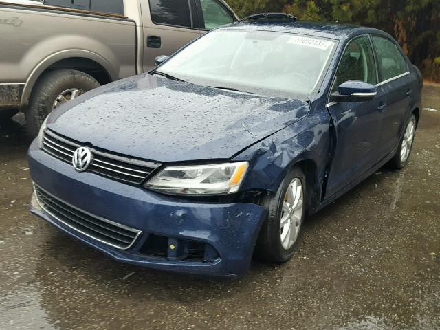 3VWB07AJXEM276972 - 2014 VOLKSWAGEN JETTA SE BLUE photo 2